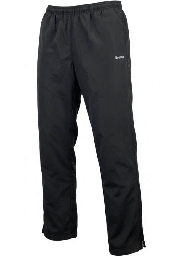REEBOK TRACK PANTS SPORTSWEAR BLACK MENS PRE OWNED M
