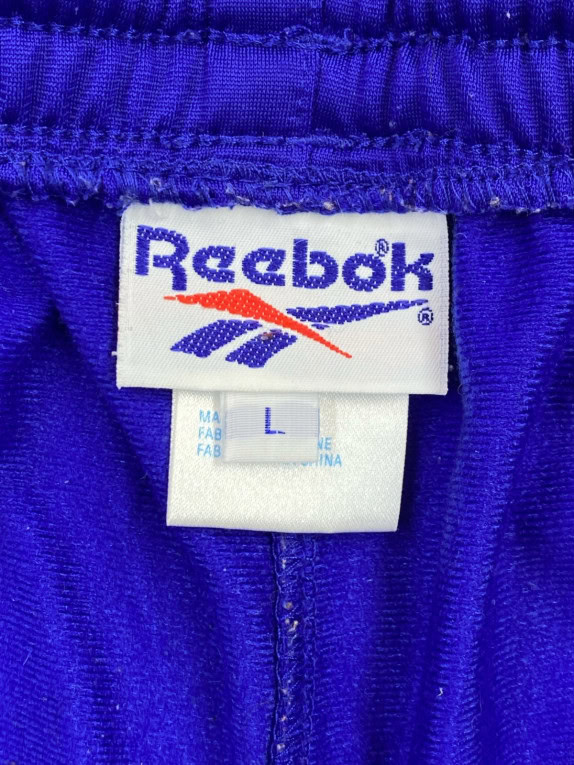 REEBOK PANTALONI TUTA VINTAGE SPORTSWEAR BLU ROYAL UNISEX PRE OWNED L