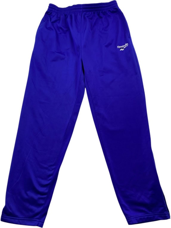 REEBOK PANTALONI TUTA VINTAGE SPORTSWEAR BLU ROYAL UNISEX PRE OWNED L