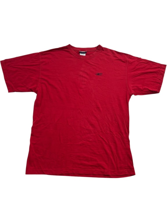 REEBOK T-SHIRT 00s EMBROIDERED LOGO ΚΟΚΚΙΝΟ UNISEX L