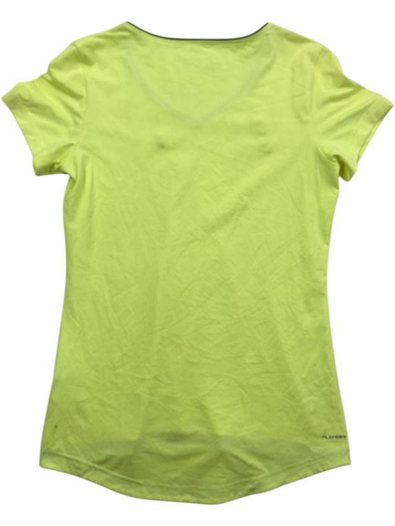 Reebok T-Shirt Αθλητικό V-Neck Λογότυπο Πράσινο Νέον Γυναικείο M