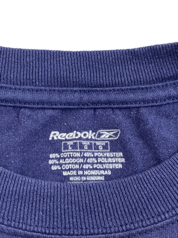 REEBOK T-shirt DENVER BRONCOS NFL Λογότυπο Μπλε UNISEX L pre-owned