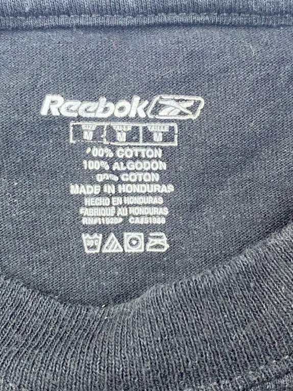 REEBOK T SHIRT GRAPHIC FADED BLACK MENS PRE OWNED M