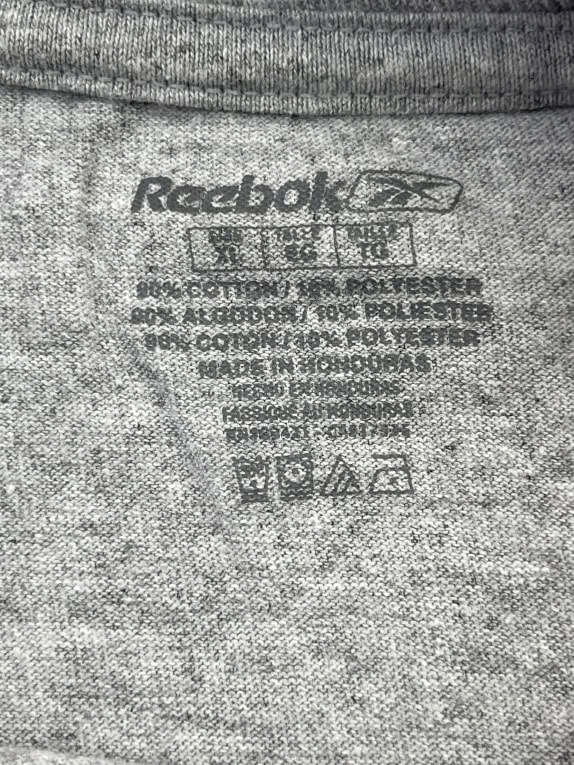 Reebok T-Shirt Logo Γκρι UNISEX XL
