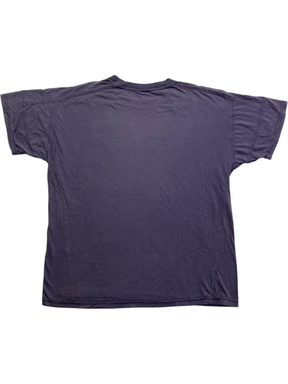 REEBOK T-shirt vintage con logo centrale viola/grigio da donna L