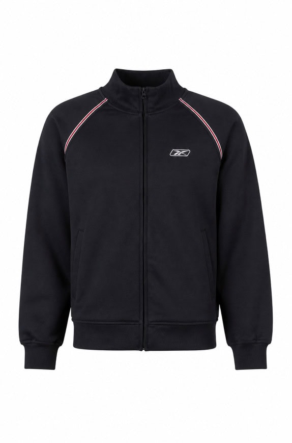 REEBOK TRACK JACKET ATHLETIC BLACK MEN PRE OWNED XL
