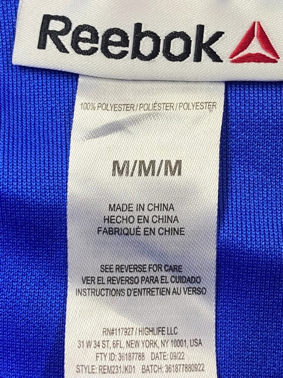 REEBOK TRACK JACKET SPORTSWEAR BLUE MENS PRE OWNED M