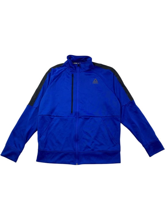 REEBOK TRACK JACKET SPORTSWEAR BLUE MENS PRE OWNED M