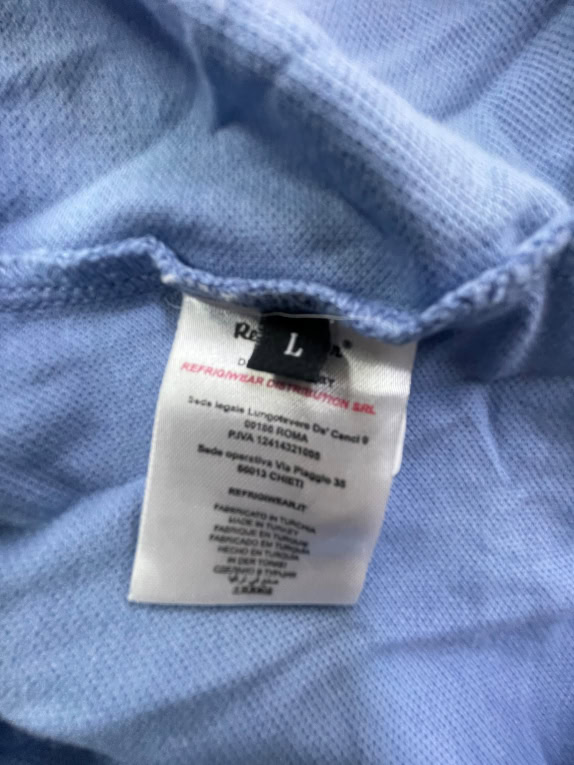 RefrigiWear Polo Μπλούζα Casual Logo Γαλάζιο Ανδρικό L