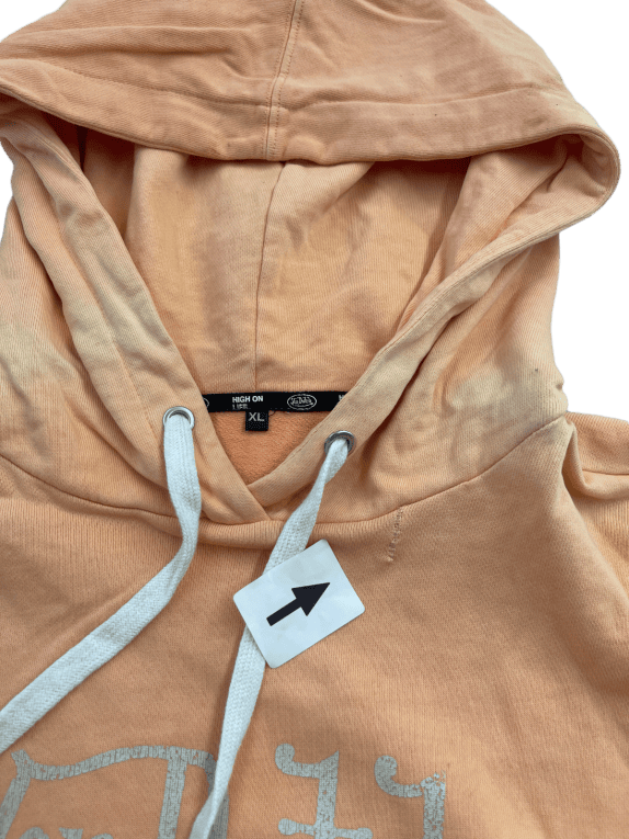 VON DUTCH HOODIE GRAPHIC ΠΟΡΤΟΚΑΛΙ ΑΝΤΡΙΚΟ PRE OWNED XL