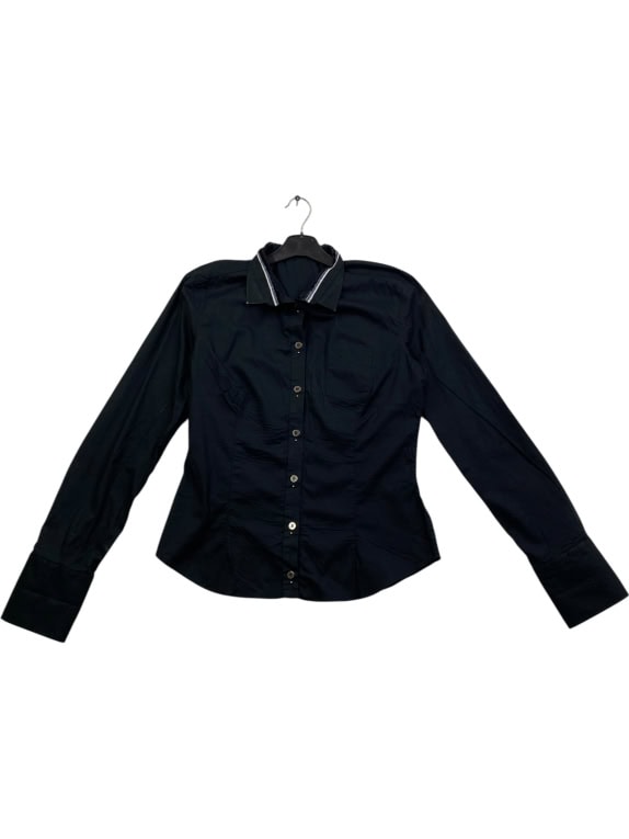 RICHMOND DENIM ΠΟΥΚΑΜΙΣΟ ΜΕ ΛΟΓΟΤΥΠΟ ΣΤΟ ΚΟΛΑΡΟ ΜΑΥΡΟ ΓΥΝΑΙΚΕΙΟ SMALL