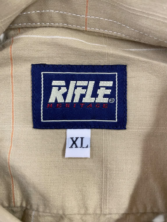 RIFLE SHIRT HERITAGE VINTAGE WITH CHECKERED PATTERN BEIGE MEN'S XL