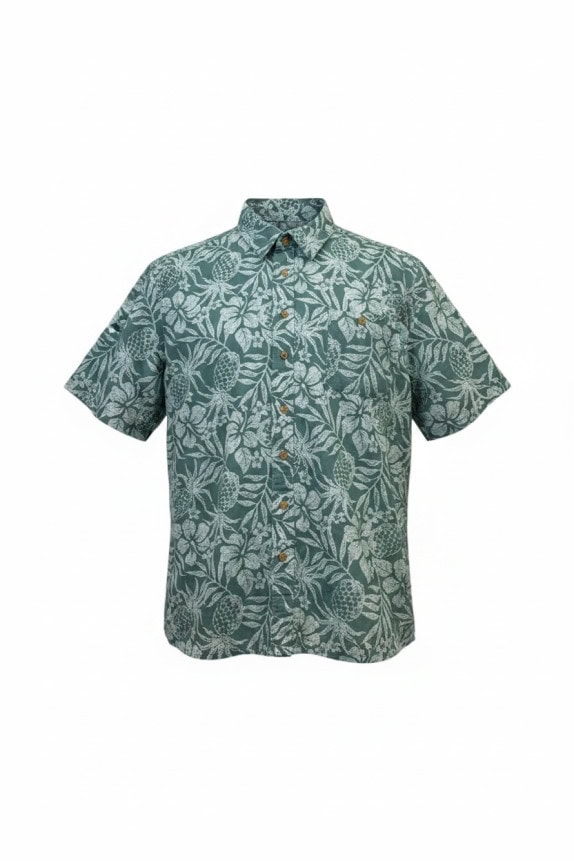 RIP CARLSON CAMICIA VINTAGE VERDE UOMO PRE OWNED