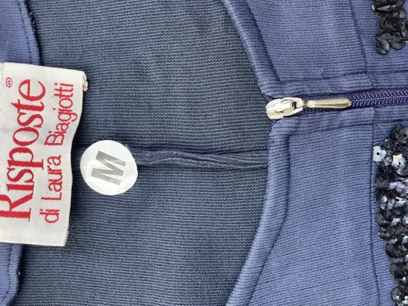 1990S RISPOTE ΜΠΛΕΖΕΡ ΜΕ ΠΑΓΙΕΤΕΣ ΜΠΛΕ ΓΥΝΑΙΚΕΙΟ PRE OWNED M