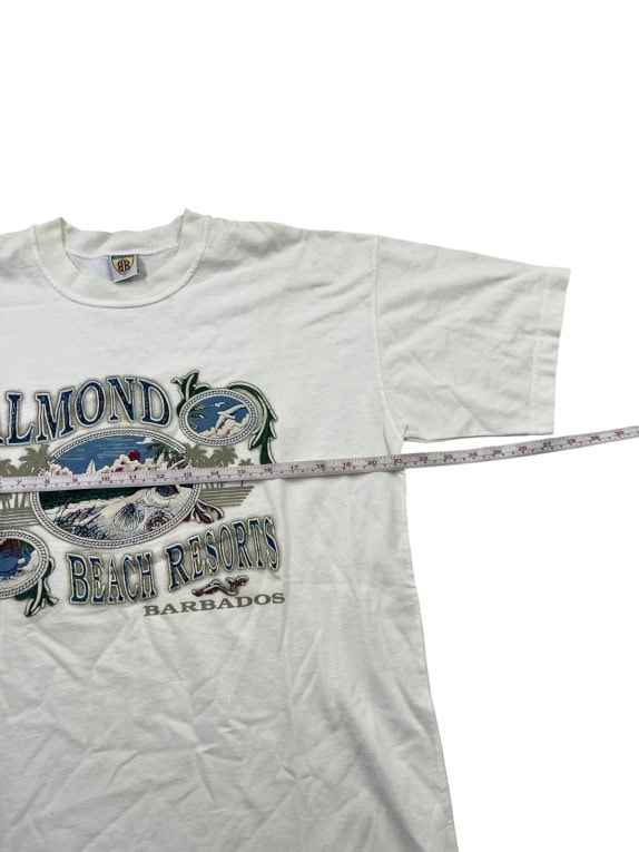 RIVER BAY GRAPHIC TEE VINTAGE OFF WHITE UNISEX PRE OWNED L