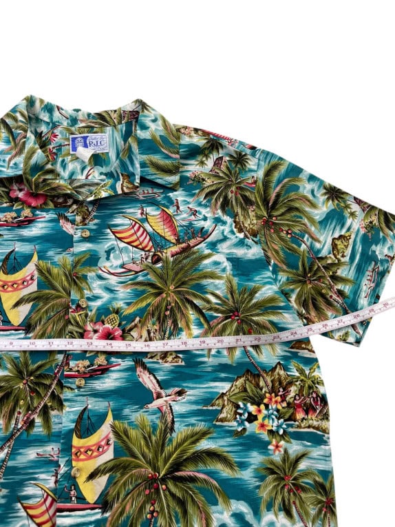 RJC ΠΟΥΚΑΜΙΣΟ HAWAIIAN ΠΑΛΜ ΕΞΩΤΙΚΟ ΤΥΡΚΟΥΑΖ ΑΝΤΡΙΚΟ PRE OWNED L