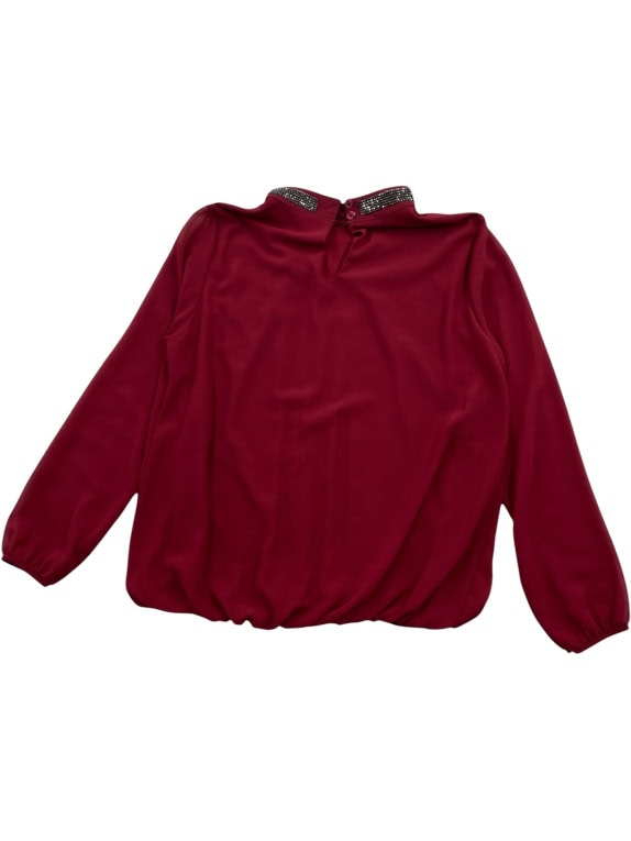 RLINEA BLOUSE WITH RHINESTONES BURGUNDY FEMALE M