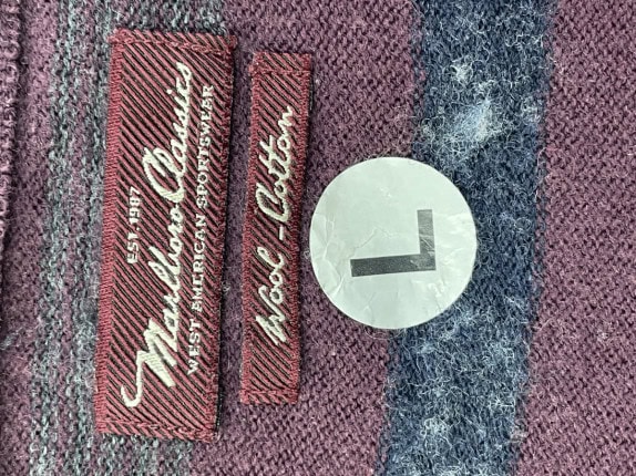 MARLBORO CLASSICS  MAGLIA RIGATA BORDEAUX UOMO PRE OWNED L