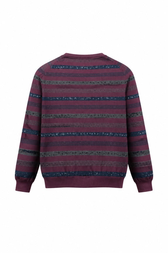 MARLBORO CLASSICS  MAGLIA RIGATA BORDEAUX UOMO PRE OWNED L