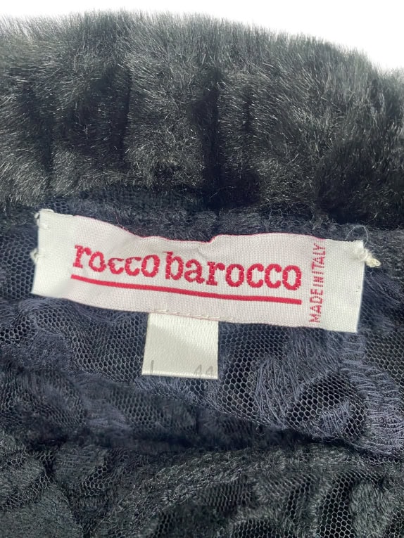 ROCCOBAROCCO Φόρεμα Mini Elegant Γούνα Γιακάς Μαύρο Γυναικείο (XL)