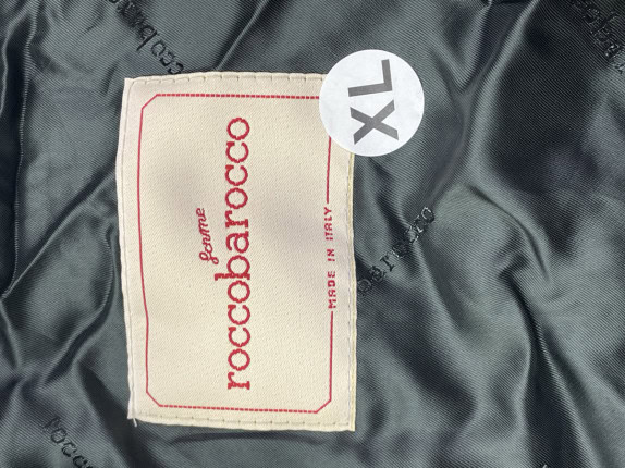 1990s ROCCOBAROCCO VELVET COAT BLACK WOMEN PRE OWNED XL
