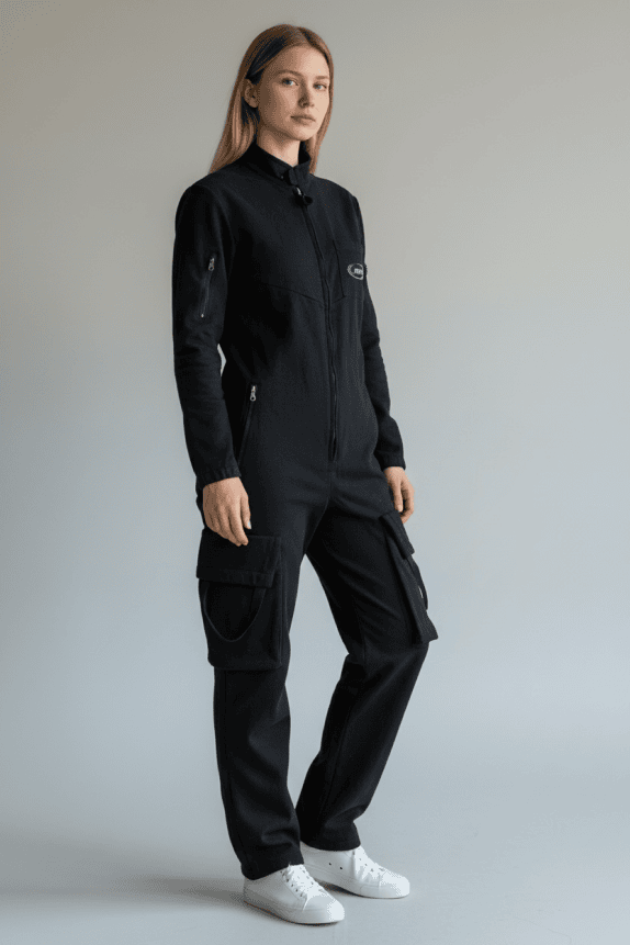 Rofos Tuta Intera Vintage Logo Nera da Donna L