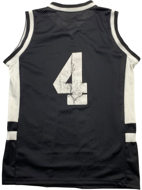 RUS UNIFORM BASKETBALL JERSEY VINTAGE #4 BLACK MENS M
