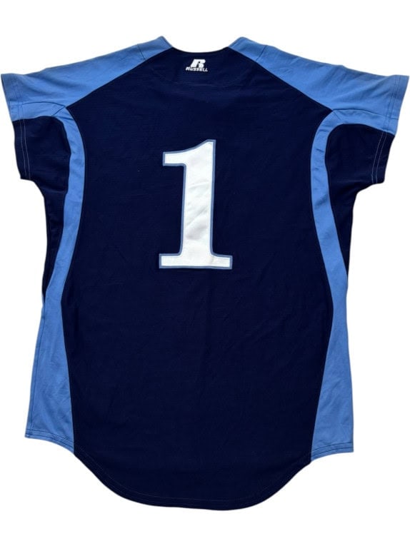 RUSSELL ATHLETIC BASEBALL JERSEY SPORTY NAVY BLUE ΑΝΤΡΙΚΟ PRE OWNED S