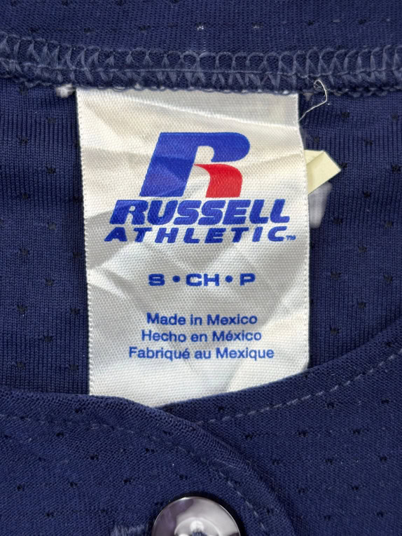 RUSSELL ATHLETIC BASEBALL JERSEY SPORTY NAVY BLUE ΑΝΤΡΙΚΟ PRE OWNED S