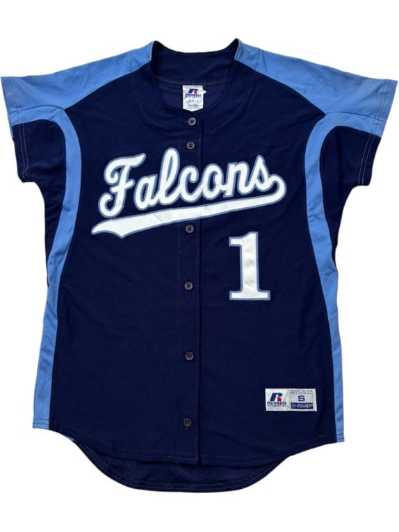 RUSSELL ATHLETIC BASEBALL JERSEY SPORTY NAVY BLUE ΑΝΤΡΙΚΟ PRE OWNED S