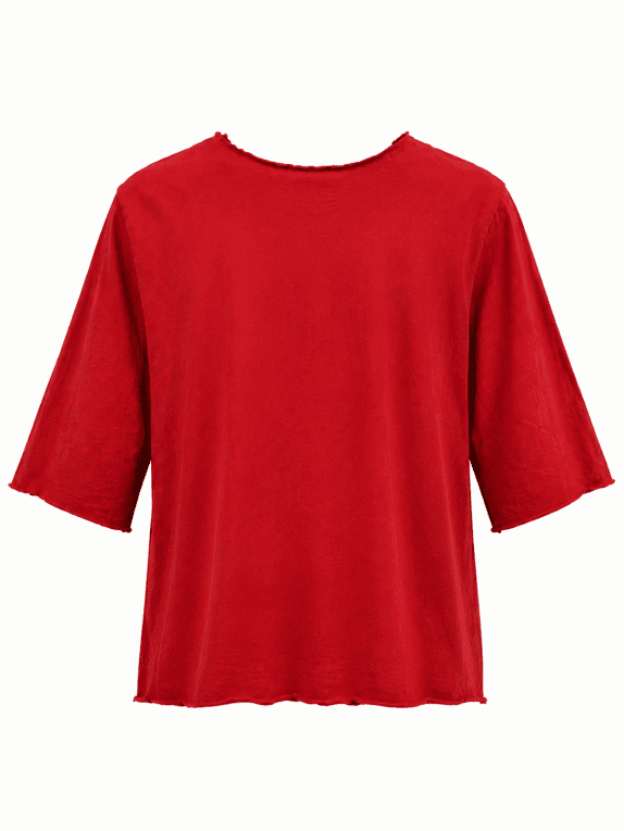 RUSSELL ATHLETIC 1990S GRAPHIC CROPPED TEE RED MEN PRE OWNED L