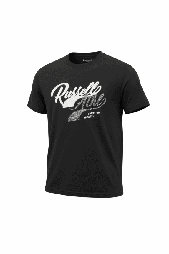 RUSSELL ATHLETIC T-SHIRT CASUAL ΜΕ ΛΟΓΟΤΥΠΟ ΜΑΥΡΟ ΑΝΔΡΙΚΟ XL