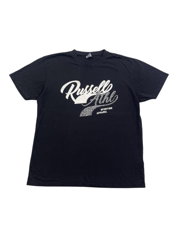 RUSSELL ATHLETIC T-SHIRT CASUAL ΜΕ ΛΟΓΟΤΥΠΟ ΜΑΥΡΟ ΑΝΔΡΙΚΟ XL