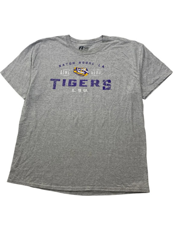 RUSSELL ATHLETIC T SHIRT GRAPHIC COLLEGIATE ΓΚΡΙ ΑΝΤΡΙΚΟ PRE OWNED XL