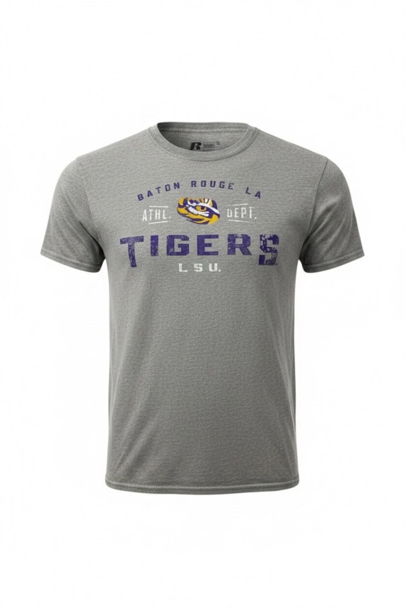 RUSSELL ATHLETIC T SHIRT GRAPHIC COLLEGIATE ΓΚΡΙ ΑΝΤΡΙΚΟ PRE OWNED XL