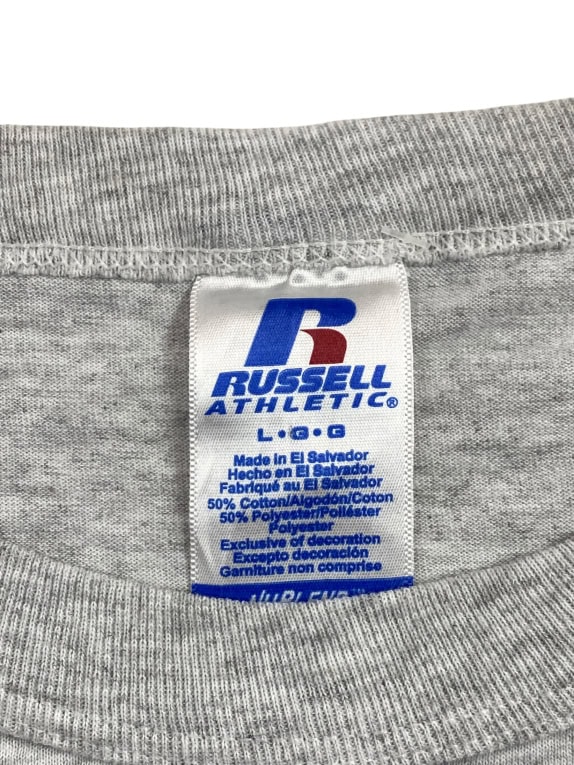 RUSSELL ATHLETIC TSHIRT VINTAGE 6 MAN GRAPHIC ΓΚΡΙ UNISEX L preowned