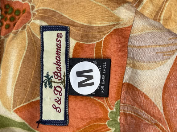 S AND D BAHAMAS ΠΟΥΚΑΜΙΣΟ HAWAIIAN ΦΛΟΡΑΛ ΠΟΛΥΧΡΩΜΟ ΑΝΤΡΙΚΟ PRE OWNED