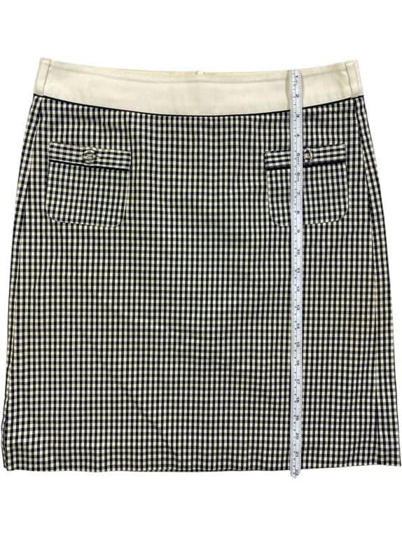'S MAX MARA ΦΟΥΣΤΑ CASUAL CHECK PATTERN LOGO BLACK-WHITE ΓΥΝΑΙΚΕΙΑ L