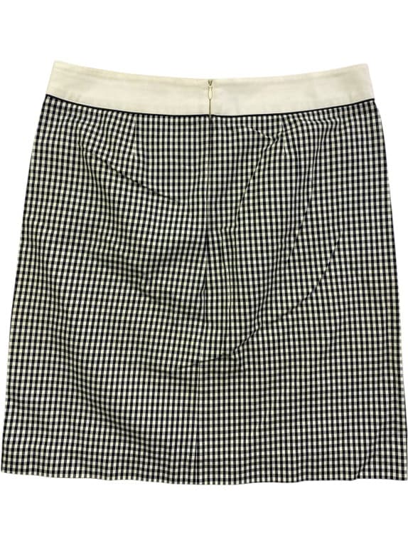 'S MAX MARA ΦΟΥΣΤΑ CASUAL CHECK PATTERN LOGO BLACK-WHITE ΓΥΝΑΙΚΕΙΑ L