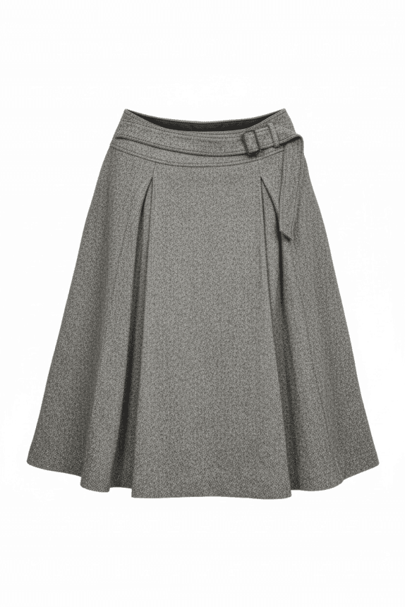 S MaxMara Μάλλινη Midi Φούστα Γκρι Γυναικεία L