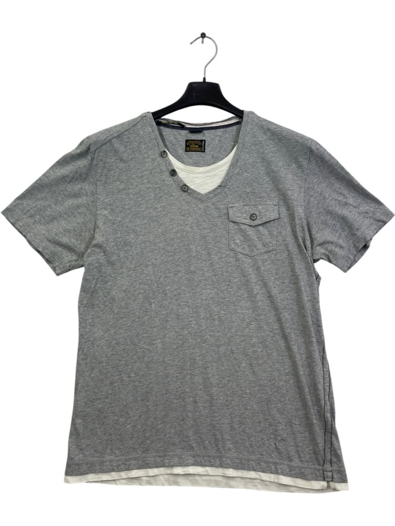 S OLIVER T SHIRT VINTAGE ΓΚΡΙ ΑΝΤΡΙΚΟ M pre-owned