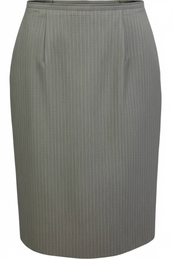 SANDRO FERRONE VINTAGE PENCIL SKIRT PINSTRIPE GREY WOMEN'S L