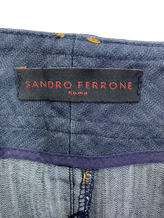 SANDRO FERRONE ΦΟΥΣΤΑ ΤΖΙΝ VINTAGE ΛΟΓΟΤΥΠΟ ΜΠΛΕ ΓΥΝΑΙΚΕΙΑ XL