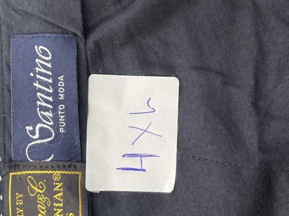 LORO PIANA SANTINO PUNTO MODA ΠΑΝΤΕΛΟΝΙ ΜΕ ΠΙΕΤΕΣ CLASSIC ΜΑΥΡΟ ΑΝΤΡΙΚΟ PRE OWNED 4XL