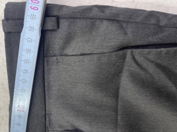 LORO PIANA SANTINO PUNTO MODA ΠΑΝΤΕΛΟΝΙ ΜΕ ΠΙΕΤΕΣ CLASSIC ΜΑΥΡΟ ΑΝΤΡΙΚΟ PRE OWNED 4XL