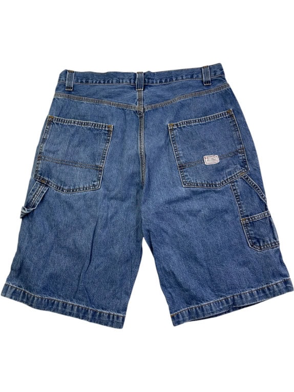 SAVIETOUS BERMUDA DENIM CARPENTER WORKWEAR BLU LAVATO UOMO PRE OWNED L