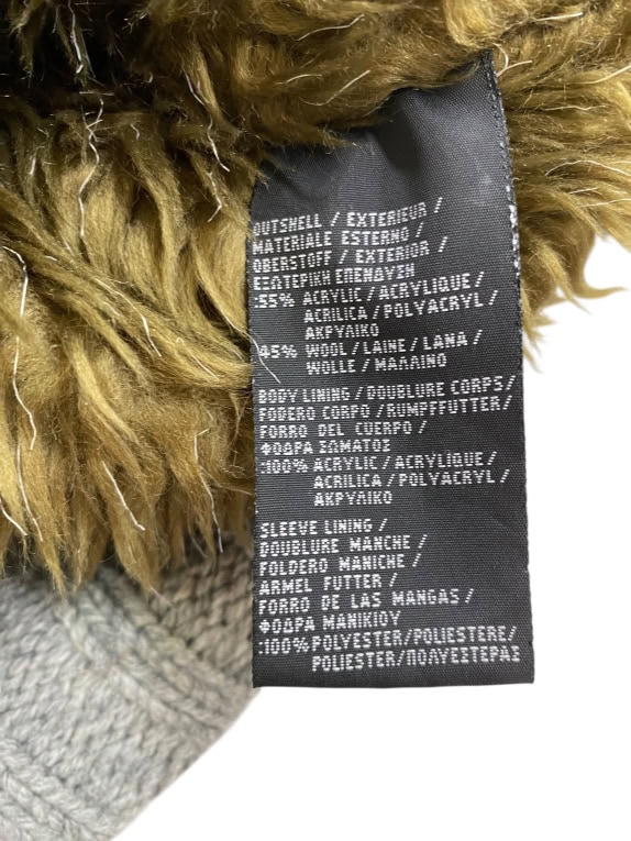 Schott N.Y.C. Πλεκτή Ζακέτα Toggle Button Sherpa Lined Γκρι Ανδρική S