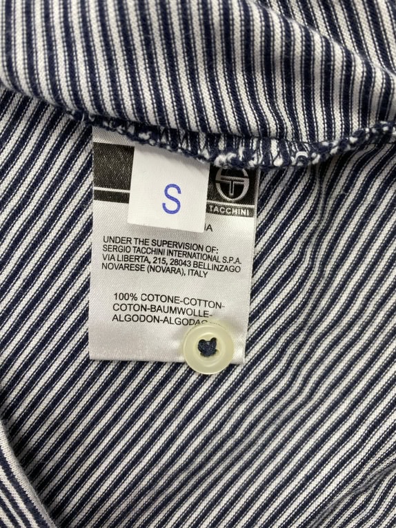 SERGIO TACCHINI ΜΠΛΟΥΖΑ POLO ΜΑΚΡΥΜΑΝΙΚΗ ΡΙΓΕ ΛΟΓΟΤΥΠΟ ΜΠΛΕ ΓΚΡΙ ΑΝΔΡΙΚΟ S