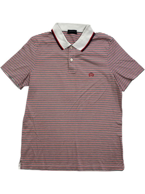 SERGIO TACCHINI POLO SHIRT STRIPED WITH LOGO RED-BLUE MEN'S M