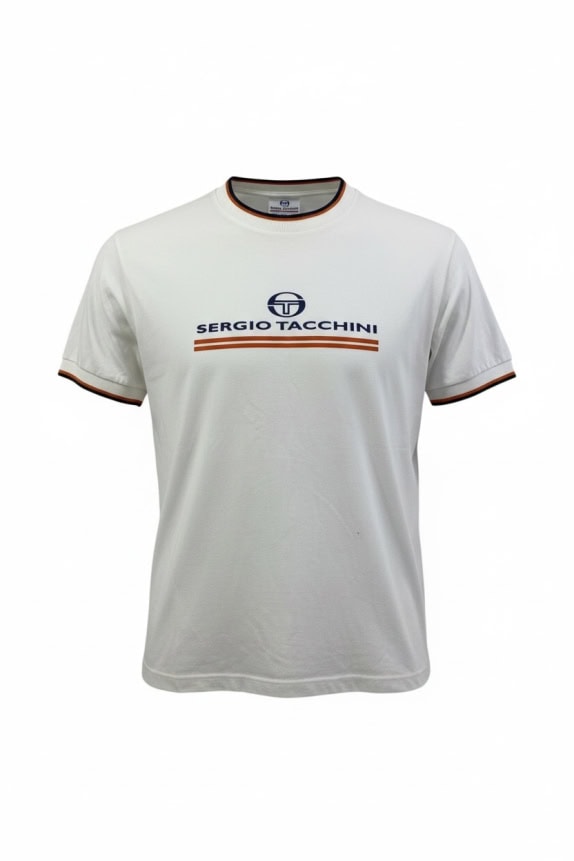 SERGIO TACCHINI Μπλουζάκι VINTAGE Λογότυπο Λευκό ΑΝΔΡΙΚΟ L